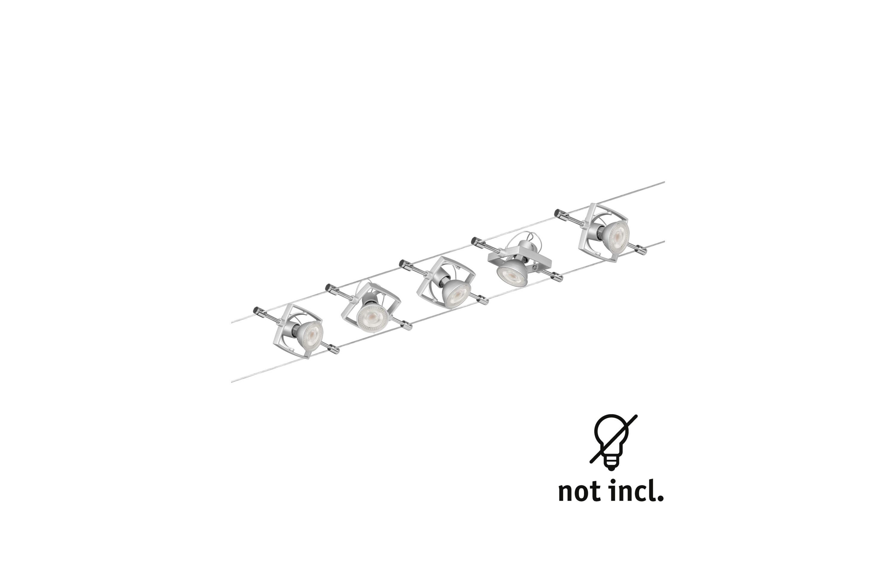 Seilsystem Mac II Basisset GU5.3 max. 5 x 10 WSchienenleuchten