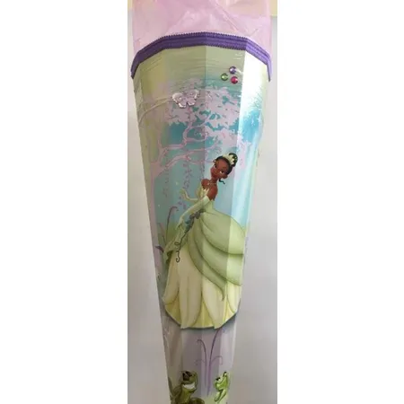 Nestler Schultüte Prinzessin mit Frösche und Schmucksteinen sowie Soffschmetterlinge, 85 cm, eckig