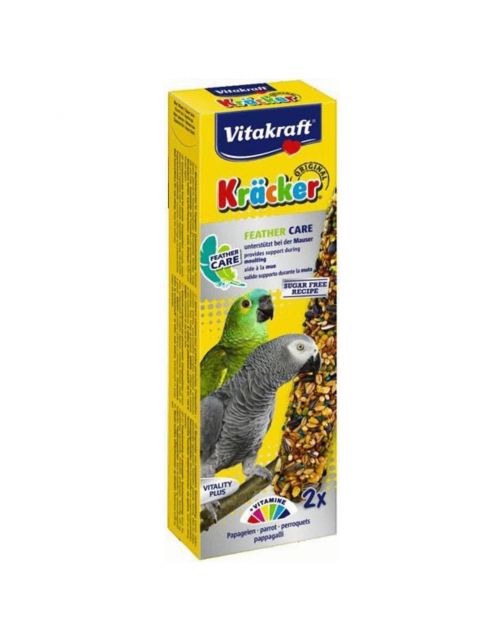 Vitakraft Papegaai Kracker Feathercare - Vogelsnack - 2 stuks