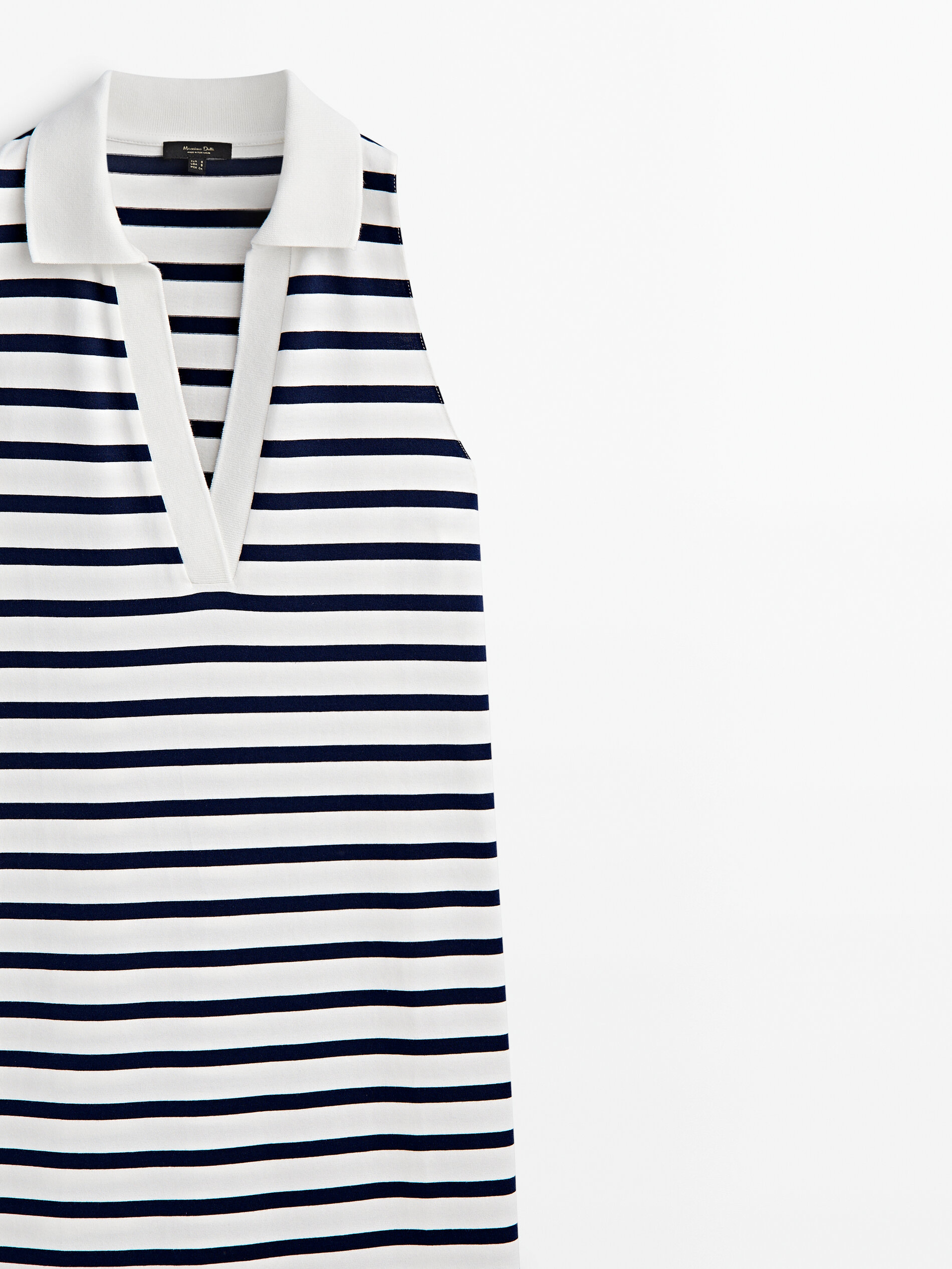 Vestido polo rayas sem mangas - RAW