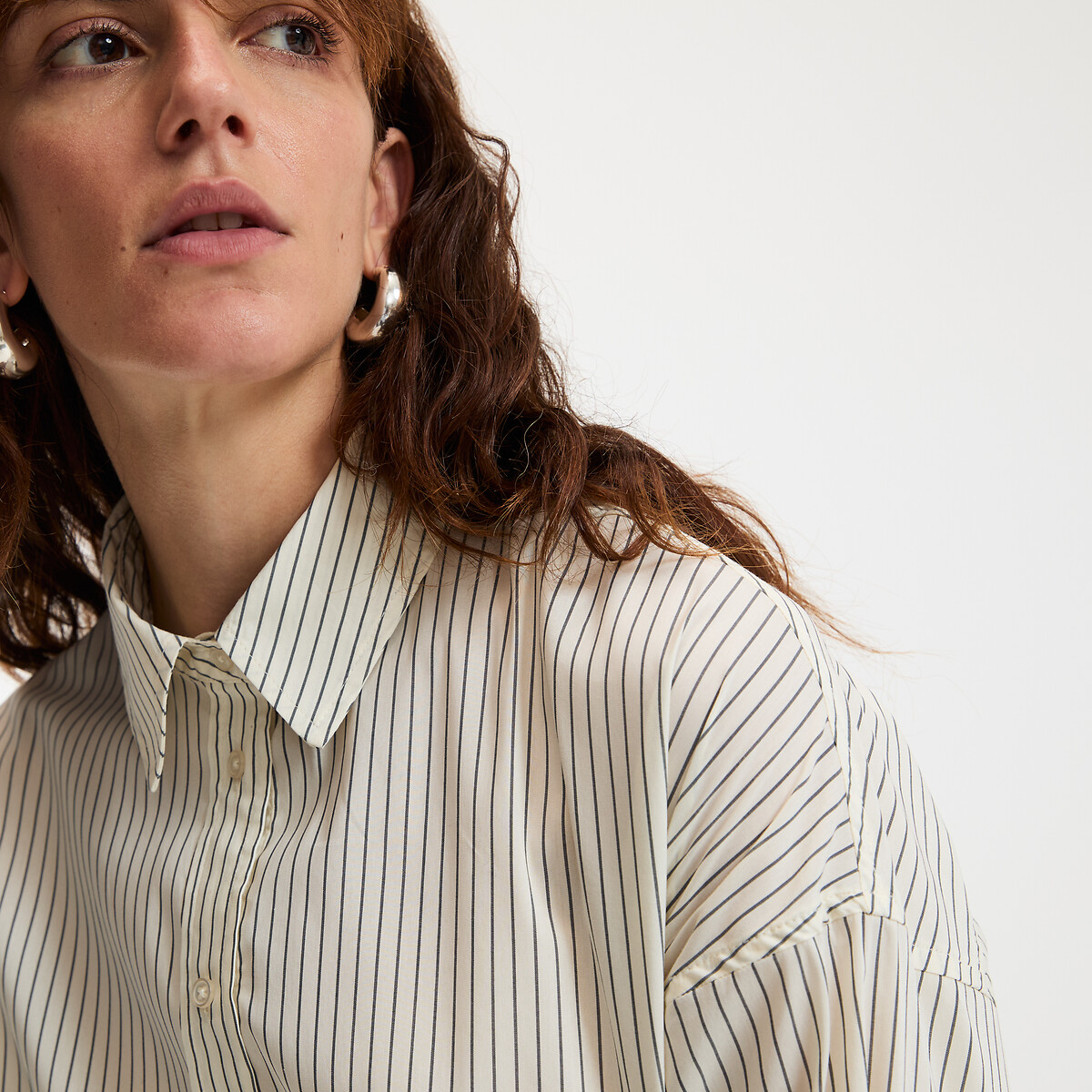 COLEÇÕES LA REDOUTE<br>Camisa listrada folgada, modelo exclusivo APOLLINE