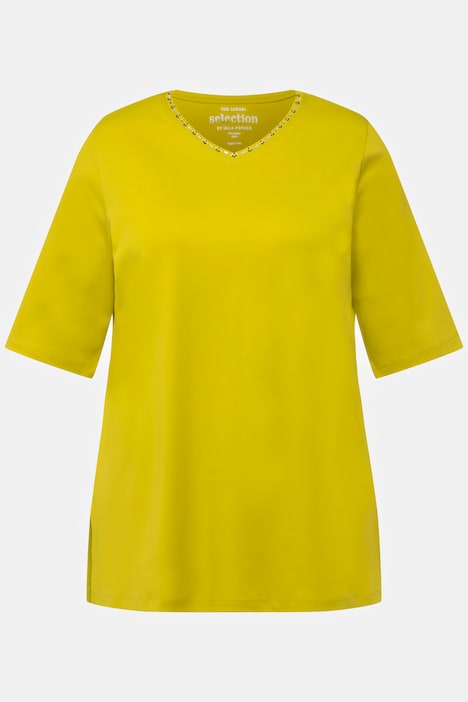 T-Shirt, A-Linie, V-Ausschnitt, Halbarm, Pima Cotton