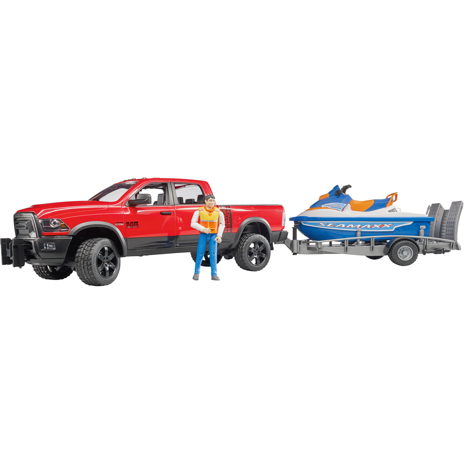 Bruder Ram 2500 Jet-Ski Anhänger/Fahrer
