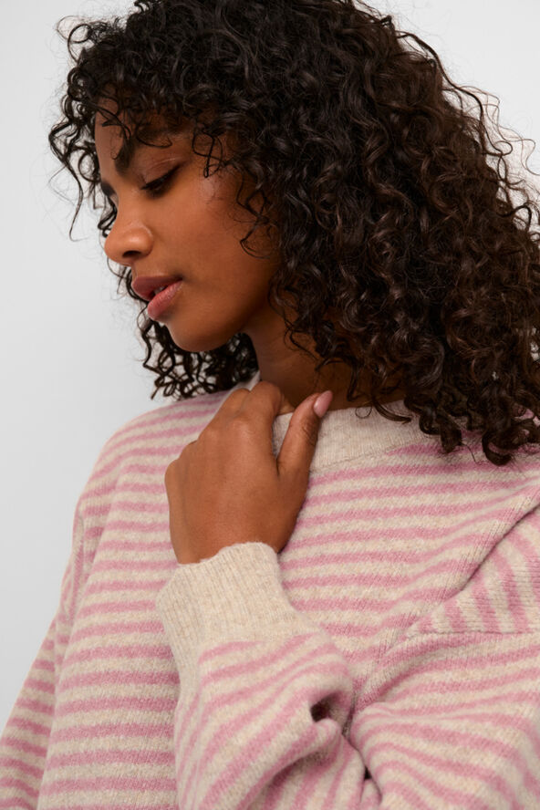 Kaffe KAverana Knit Pullover Feather gray mel. / rosa