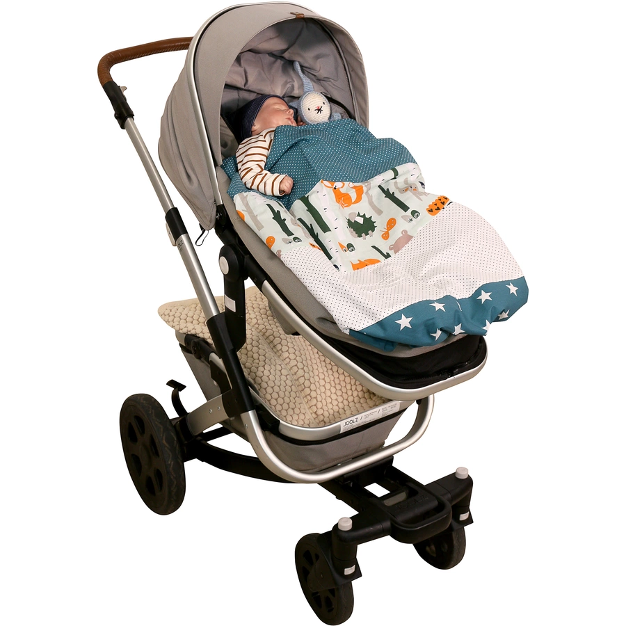 Ullenboom Babydecke & Kuscheldecke 70X100 cm Waldtiere Petrol