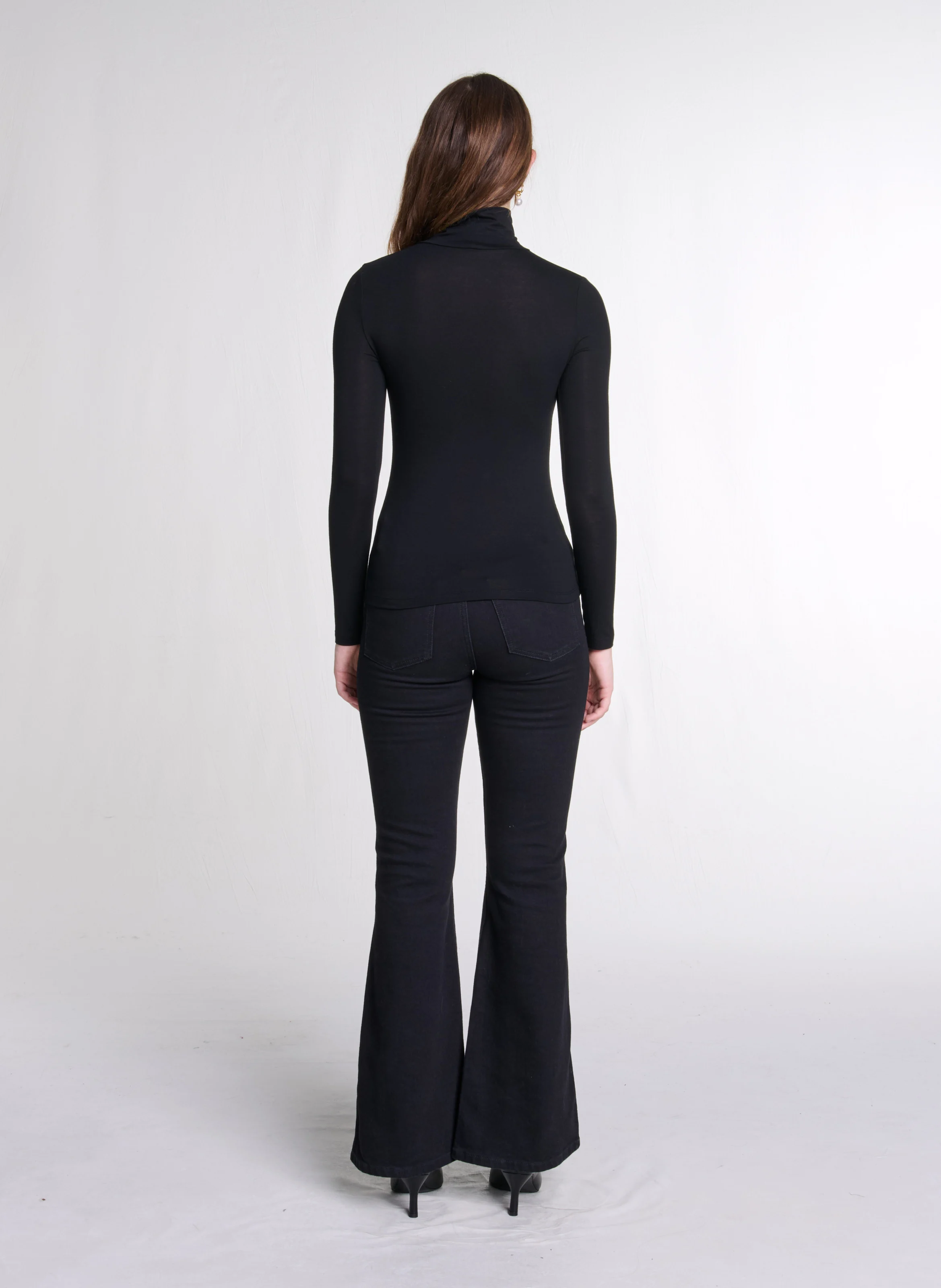 Top col roulé| Noir