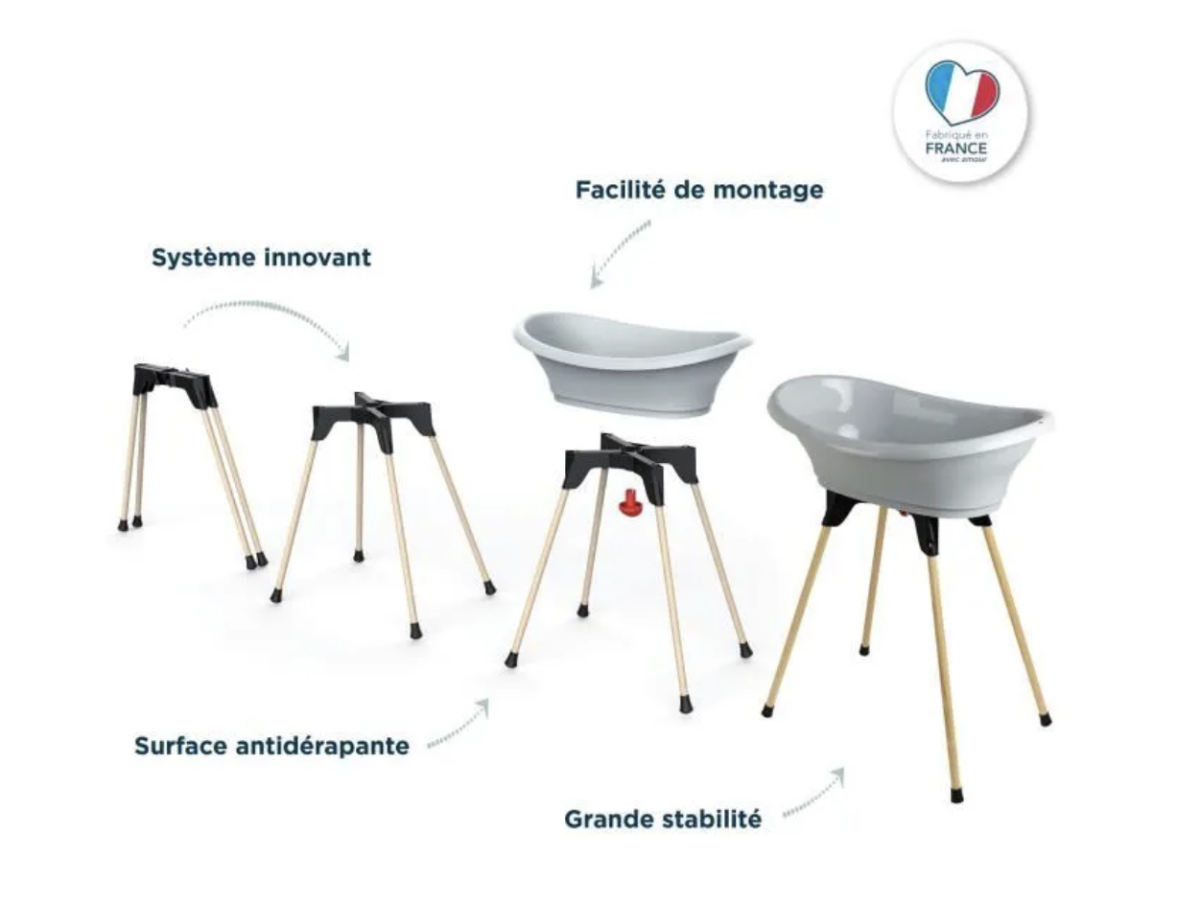 THERMOBABY Pack baignoire VASCO 7 En 1 Gris Charme