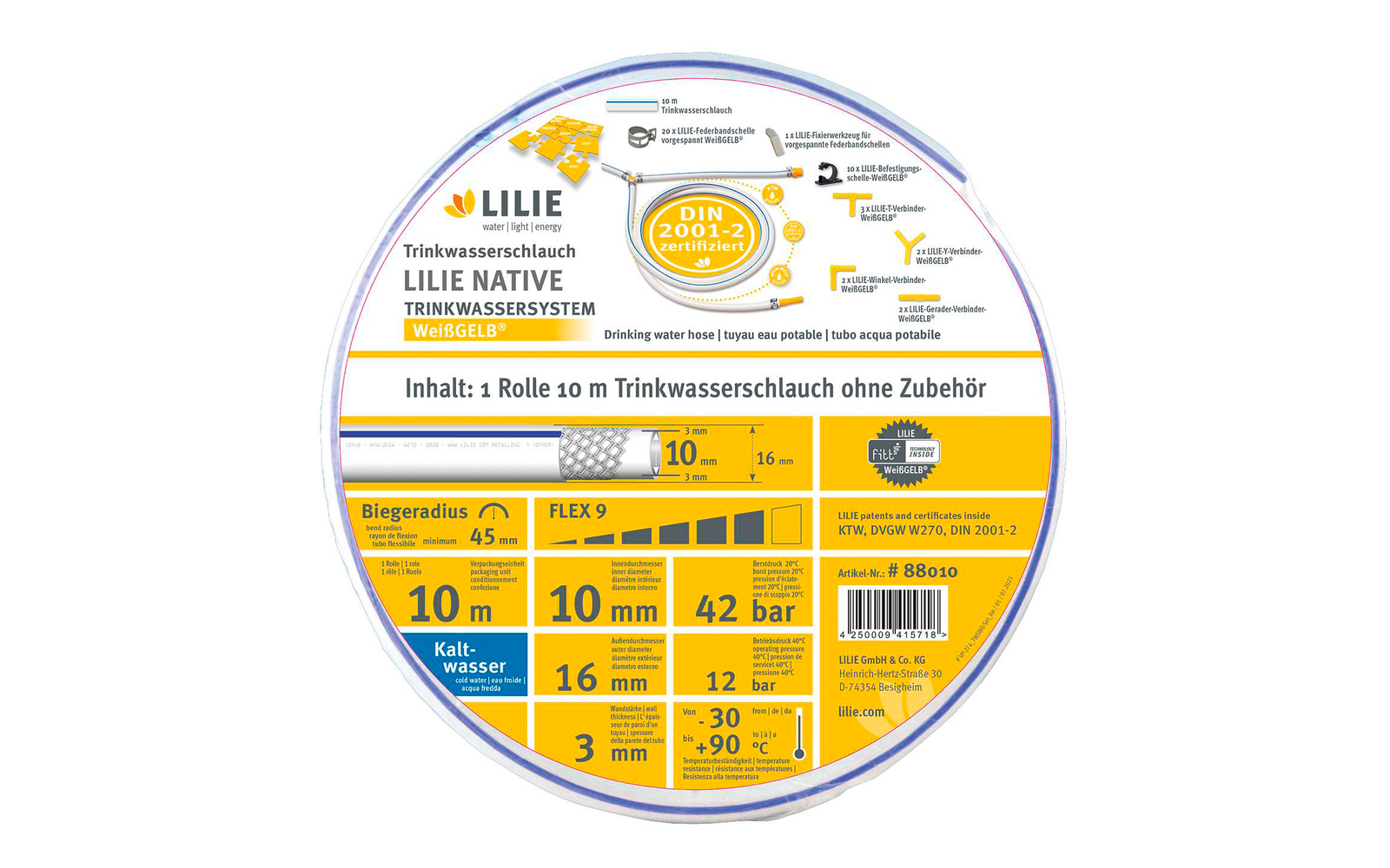 Lilie native Meterware 10x18 mm - kalt