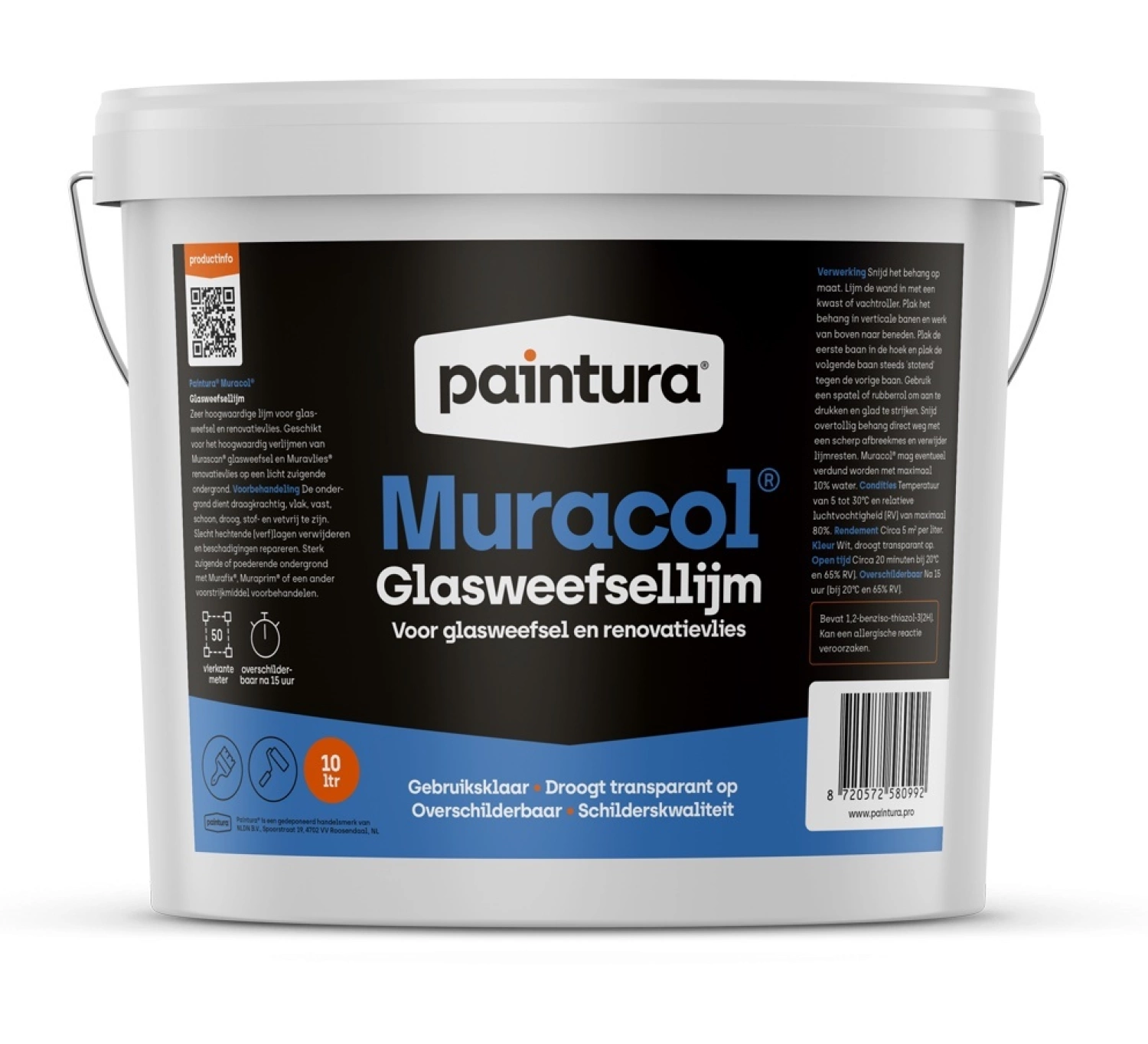 Paintura MuraCol transparante glasweefsellijm - 10L