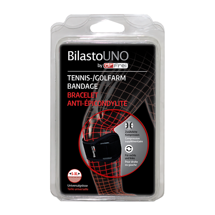 BILASTO Uno Tennis-Golfarm-Bandage S-XL mit Velcro 1 Stk