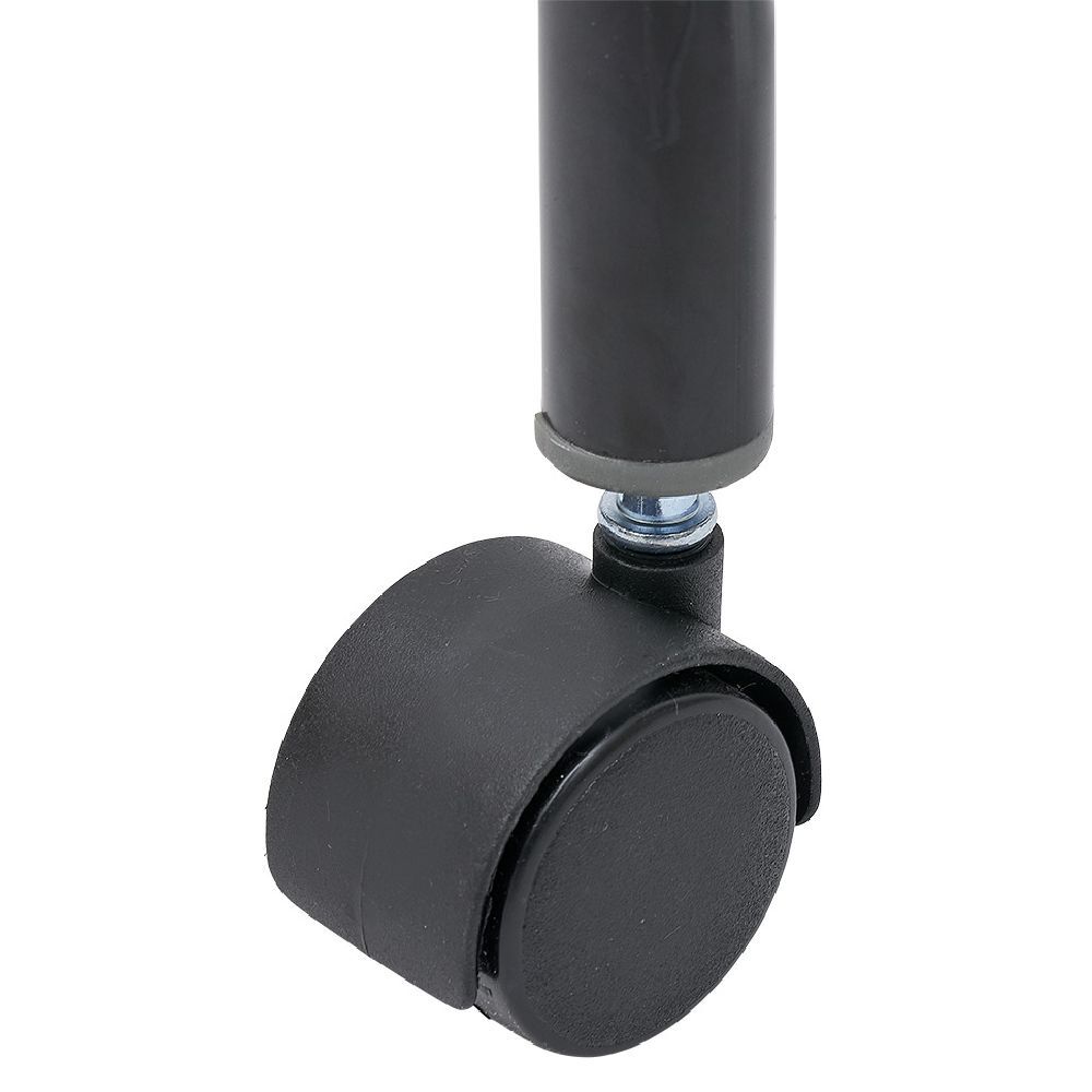 Portant réglable en métal avec tablette de rangement noir 86x43xH110/180cm