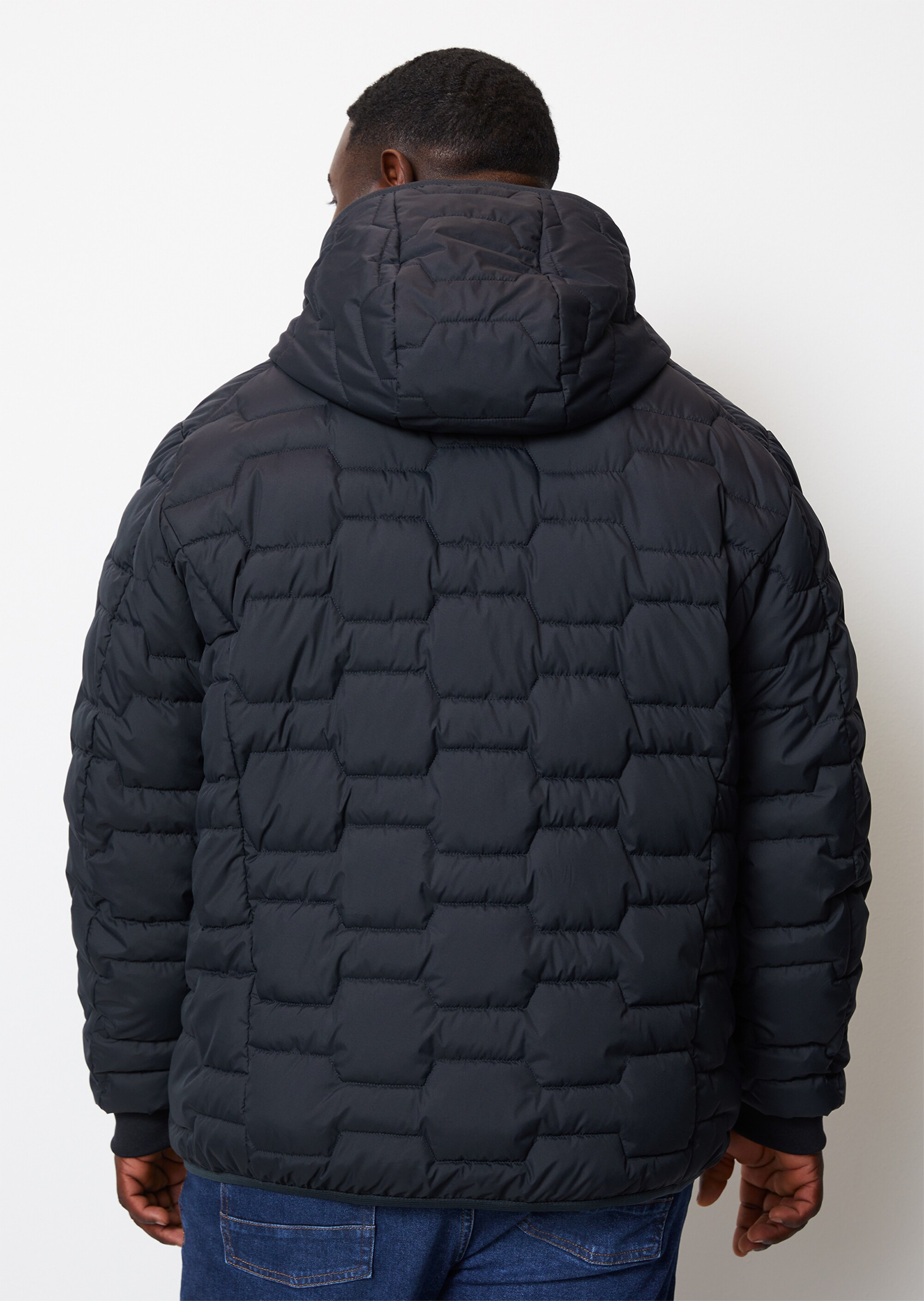 Steppjacke regular mit Rippstrick-Bündchen