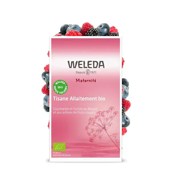 Chá de ervas para amamentação Weleda Maternity, frutos vermelhos orgânicos, 20 sachês