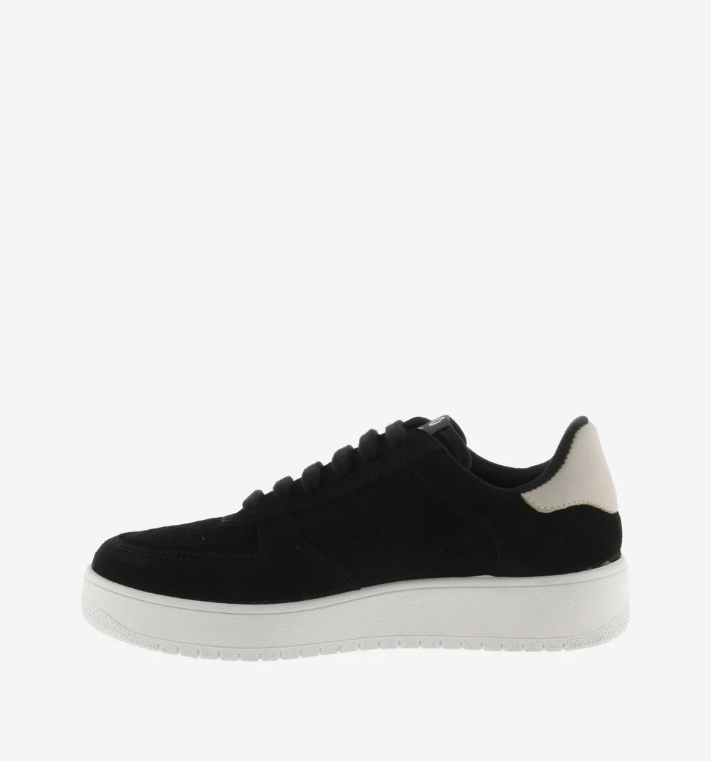 MADRID SPLIT LEATHER TRAINERSNEGRO