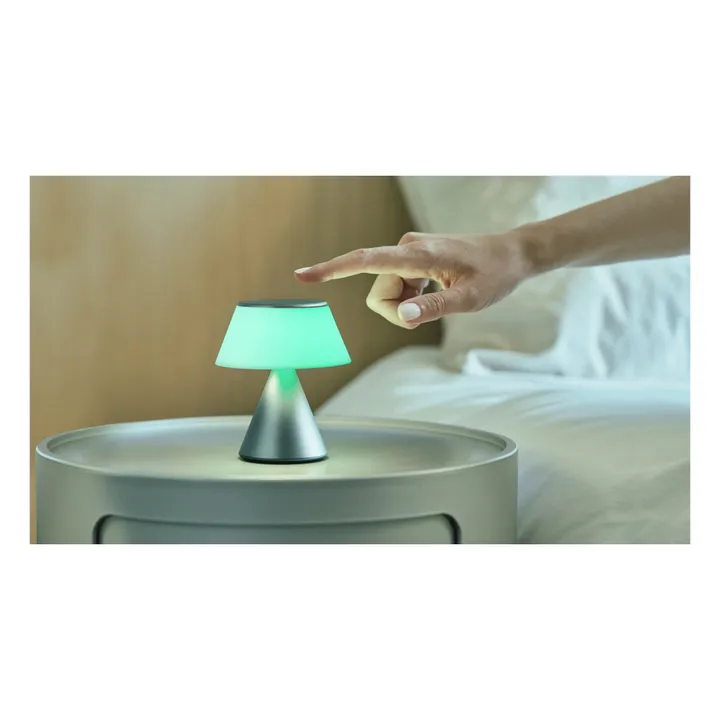 Lexon Lampe LED portable Luma | Gris métal