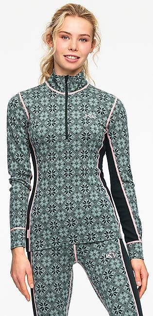 KARI TRAA - T-SHIRT ROSE H/Z W TS ML ZIPPE