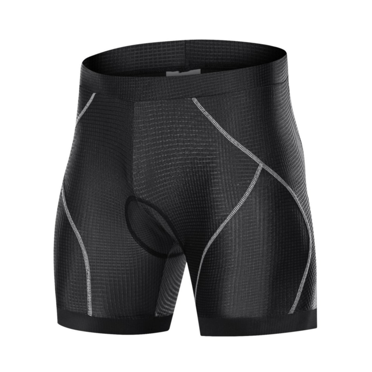 (Gr. XXL) Gepolsterte Herren Fahrrad Radhose Gel Polster (Taille 78cm) - Schwarz / Grau