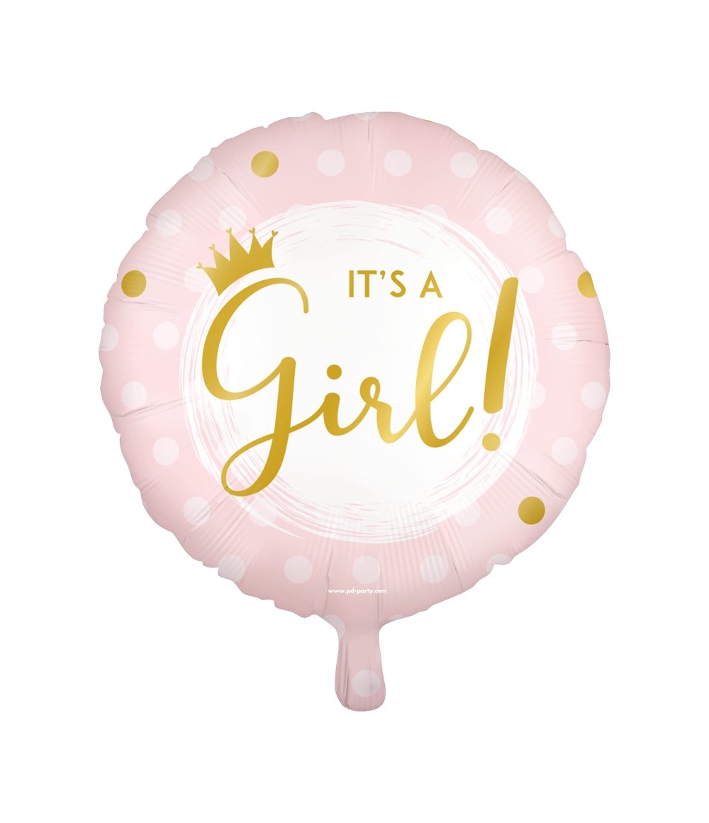 Geboorte Helium Ballon It'S A Girl Leeg 45cm