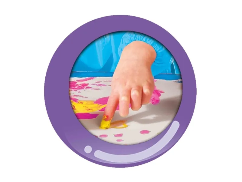 SES Creative Eco fingerpaint trendy, Blå, Lyserød, Violet, Gul, Ikke giftig, Vaskbar, Gluten fri, 110 ml
