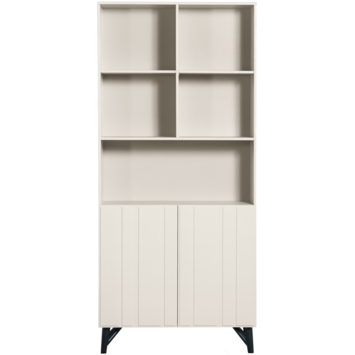 WOOOD opbergkast Miller 2-deurs dust grenenhout 200 x 90 x 37 cm