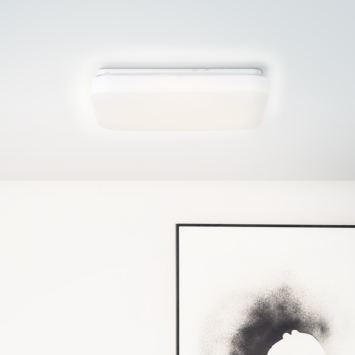 Brilliant plafondlamp Farica 28x28cm 12W 1200lm warm wit