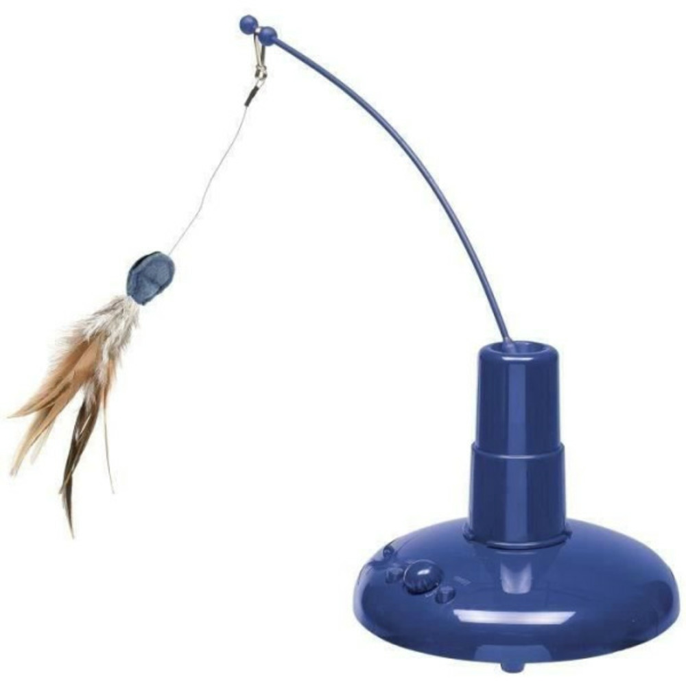 Jouet electronique raptor - h 34 cm - bleu - pour chat