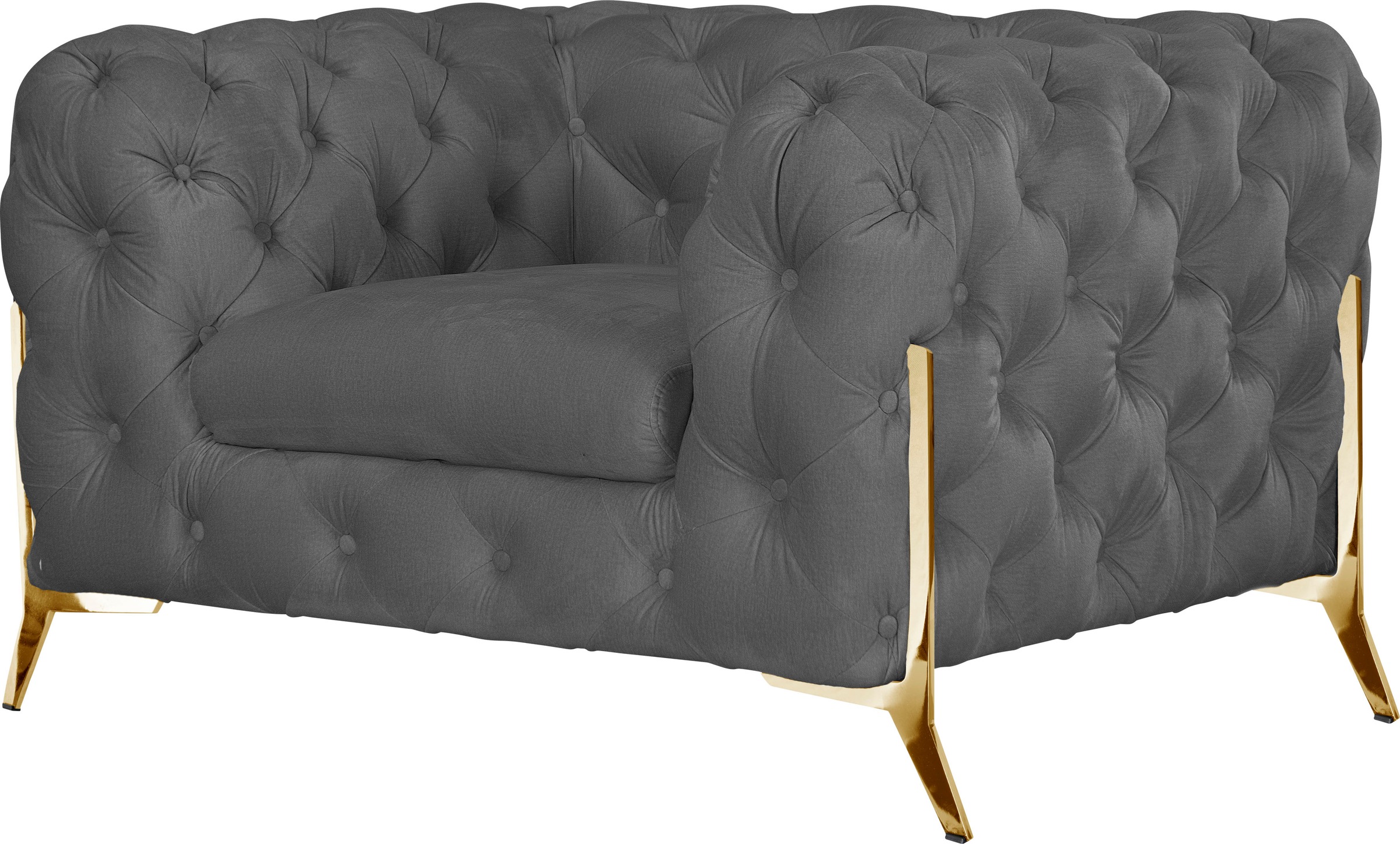 Home affaire Chesterfield-Sessel »Amaury Sessel« aufwändige Knopfheftung, moderne Chesterfield Optik, Fussfarbe wählbar