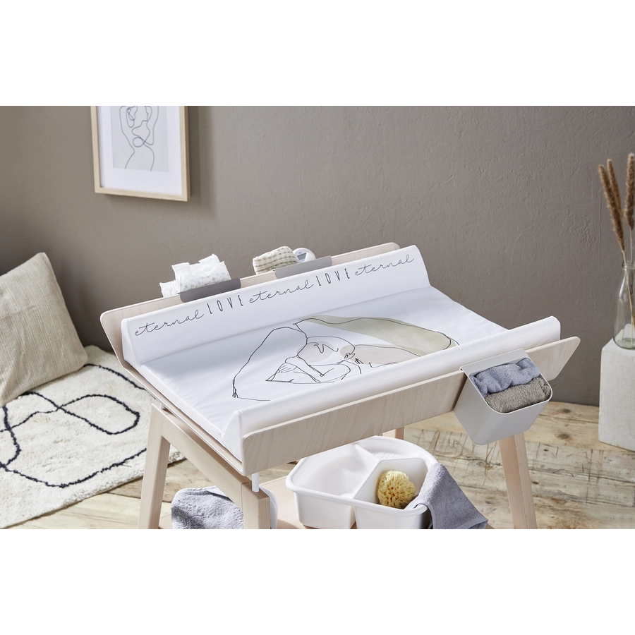 Rotho Wickelauflage Keil Motiv Line-Art Eternal Love 70 x 50 x 10 cm
