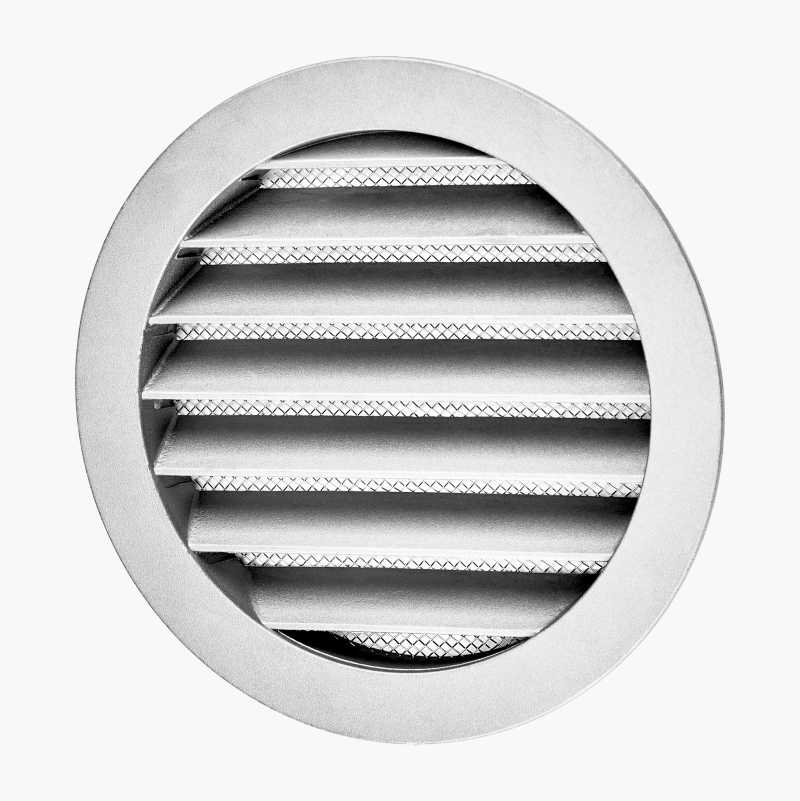 Ventilasjonsgitter aluminium, 100 mm