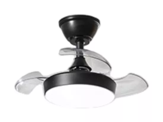 Ventilateur plafond Perenz 7169B CT noir d.56 cm, 3 pales rétractables, moteur DC 24W, 6 vitesses, design compact