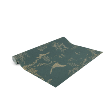 Vliesbehang gaia groen/blauw (dessin 113290)