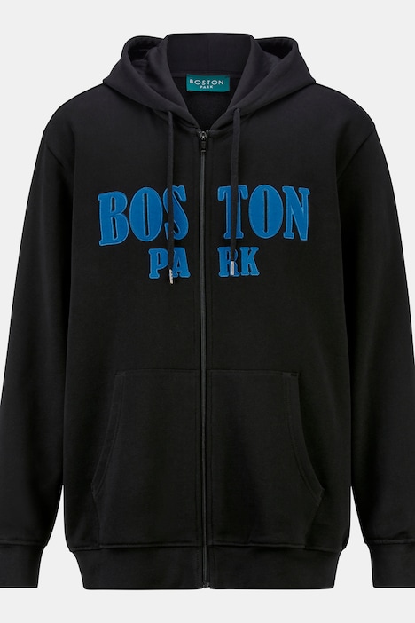 Boston Park Hoodiejacke, Schriftzug, Kapuze, bis 72/74