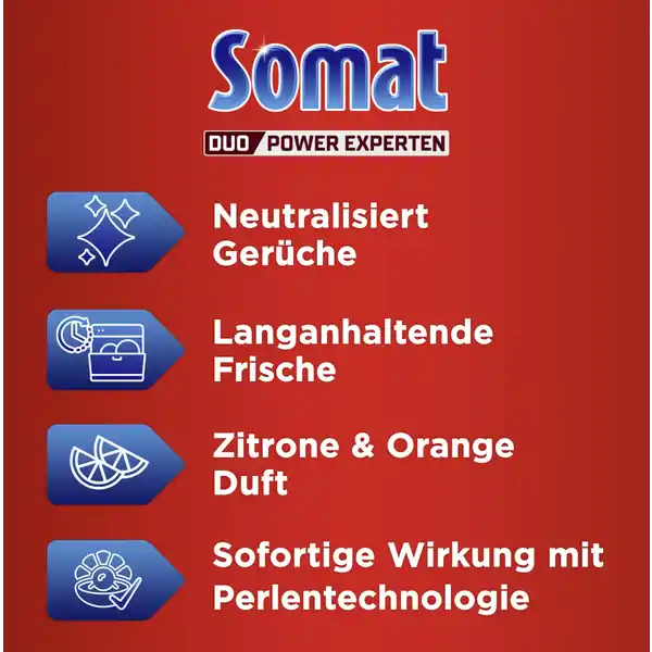 Spülmaschinen-Deo Duo-Perls, Zitrone & Orange