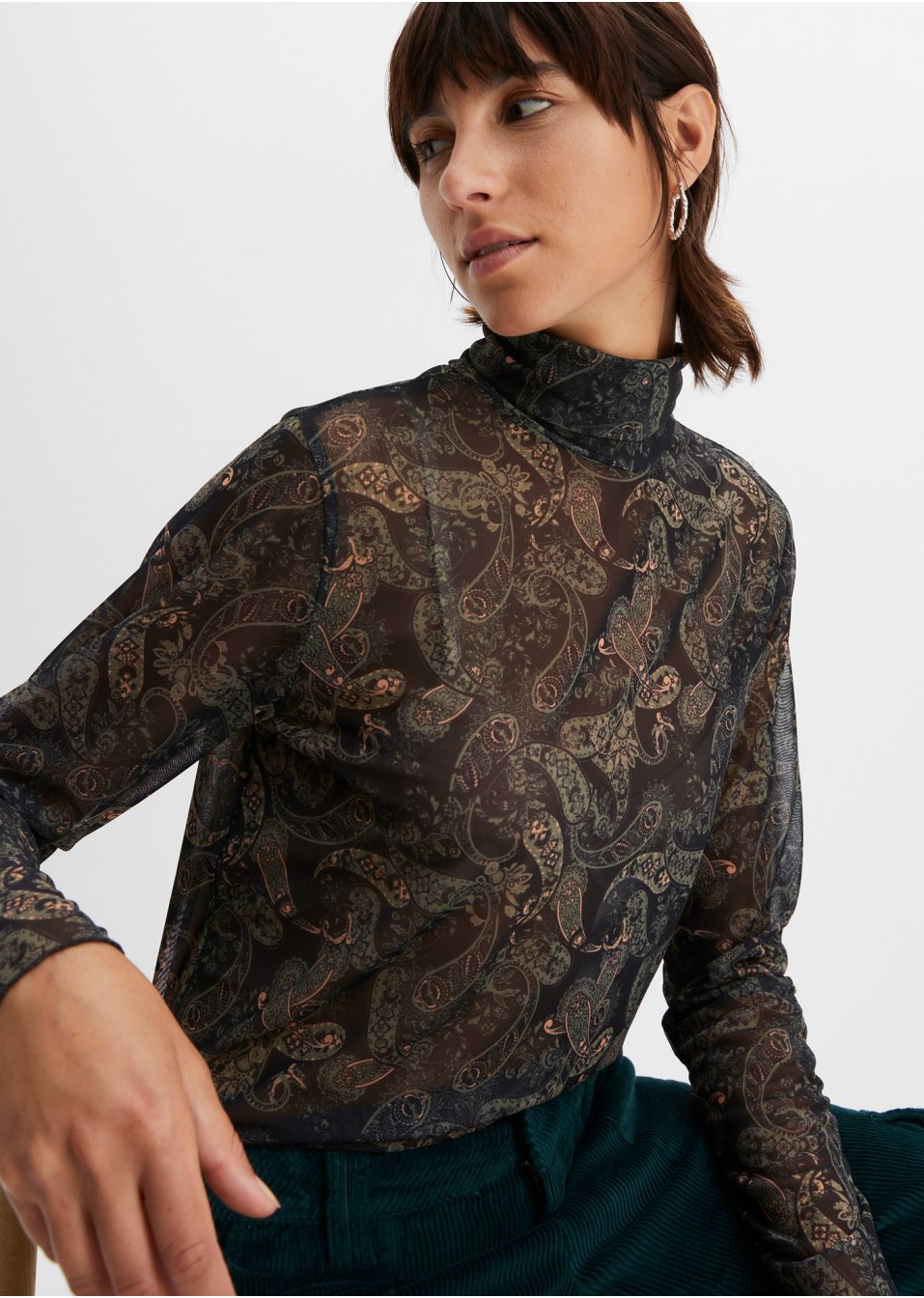 T-shirt en mesh imprimé
