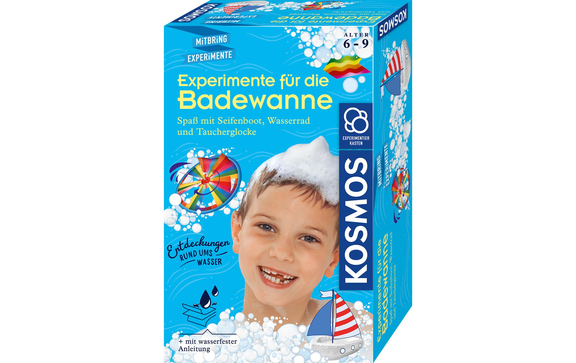 Experimentierkasten Experimente für die BadewanneSpass mit Seifenboot, Wasserrad und Taucherglocke