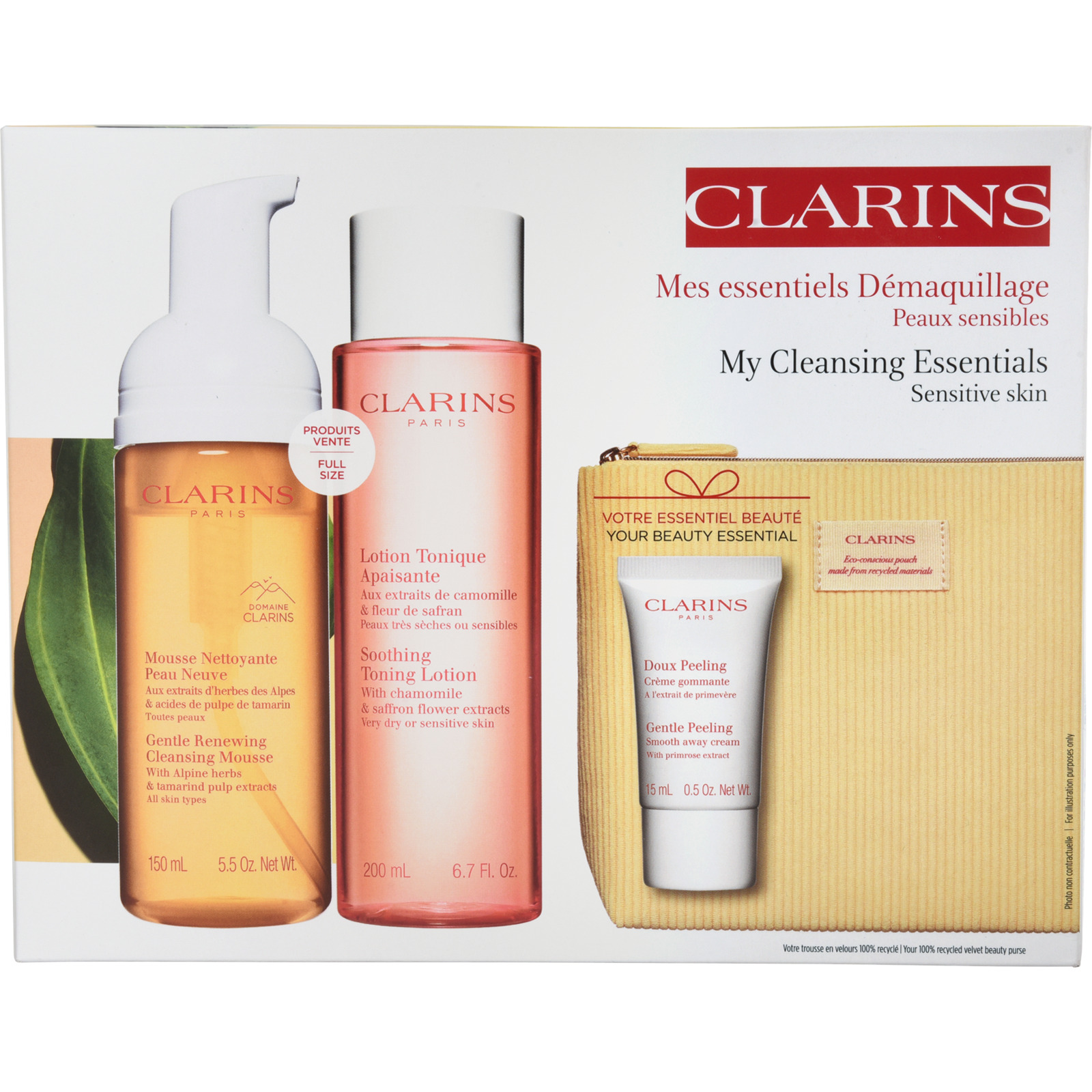 Clarins Cleansing Sensitive Skin Set