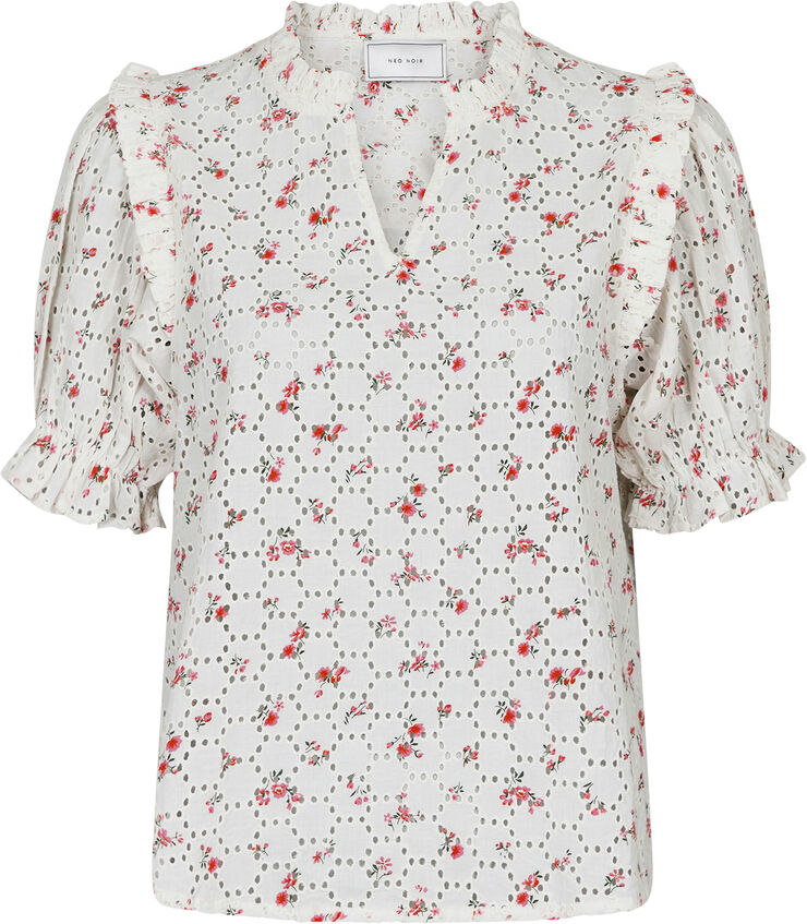 Neo Noir Rosalie Embroidery Rose Blouse Pink