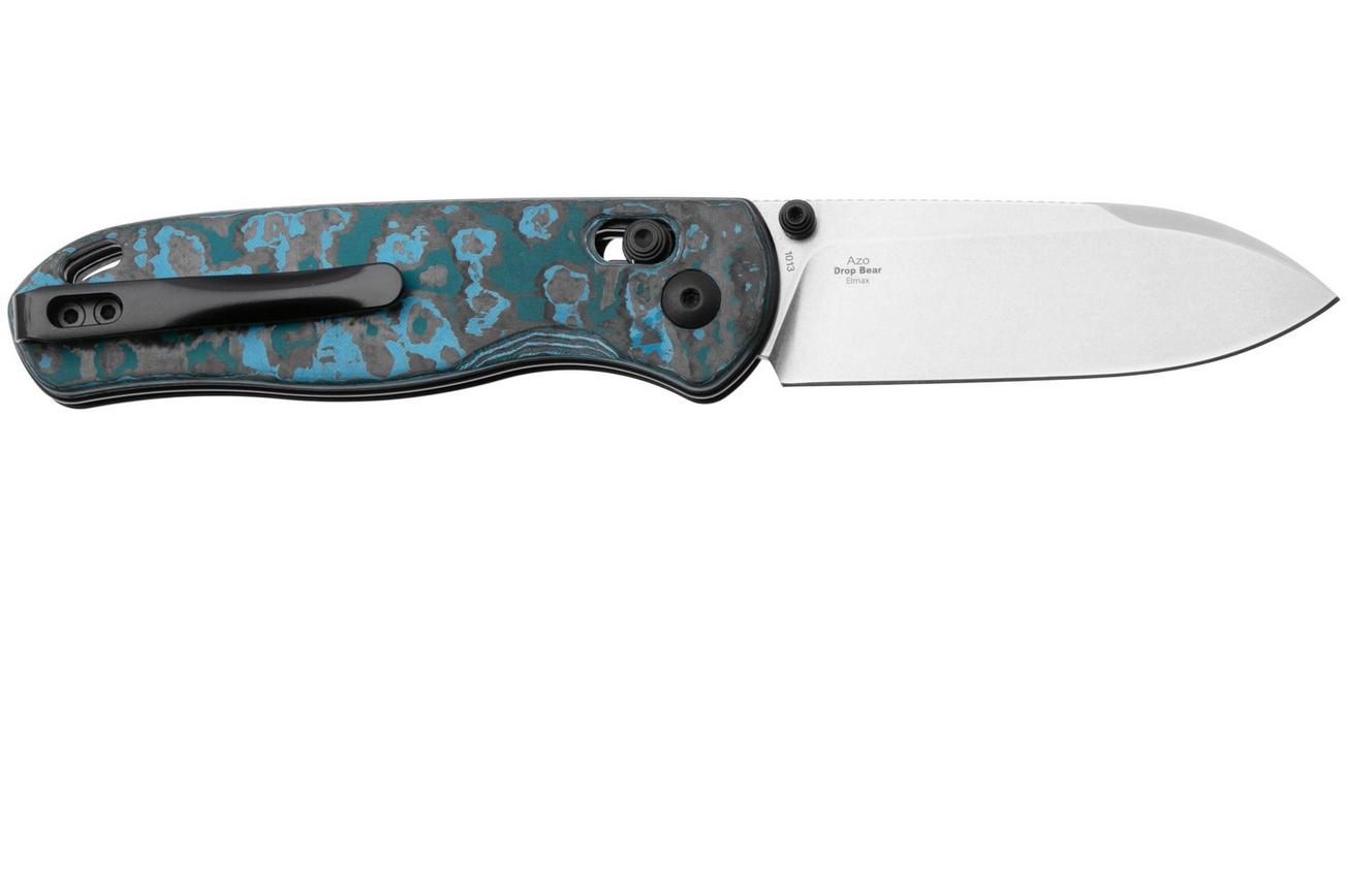 Kizer Vanguard Drop Bear KZKI3619A2 Stonewashed Elmax, Blue Fatcarbon, zakmes, Azo design