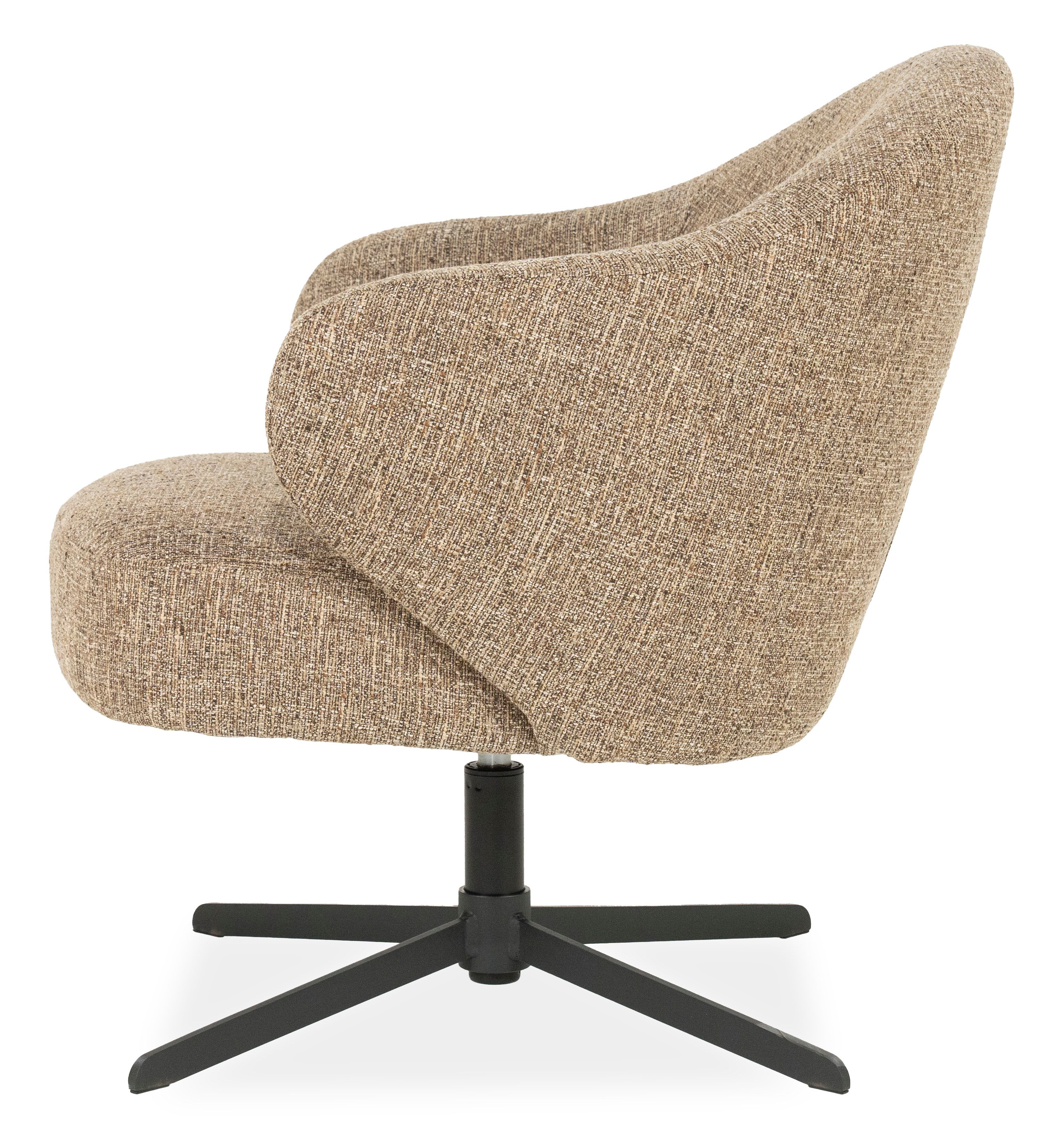 Draaifauteuil 96350 bruin Connor B74.5 x D77 x H78.5 cm