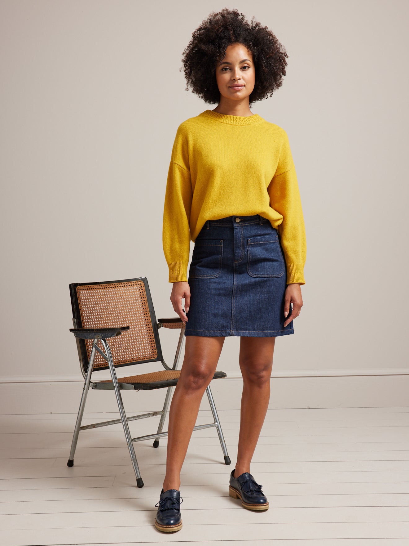 Pull boxy laine mérinos femme