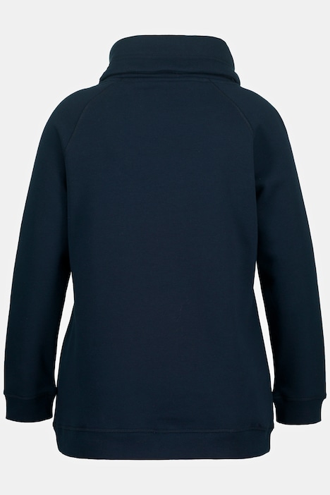 Sweatshirt, weiter Stehkragen, Taschen, Raglan-Langarm