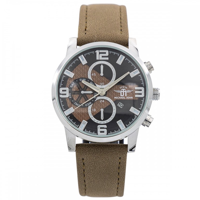 Montre Homme M. JOHN bracelet Cuir Marron