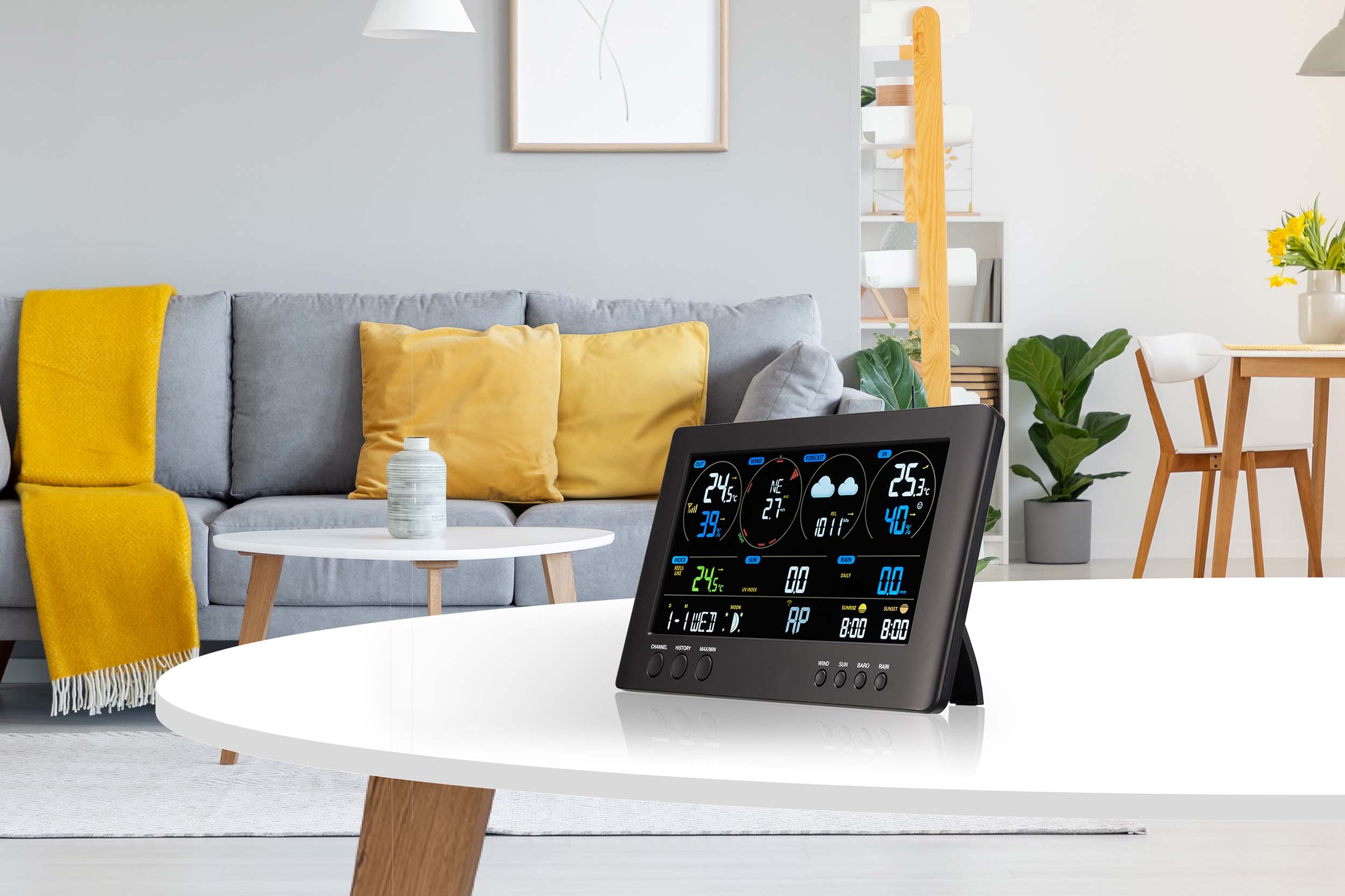 BRESSER WLAN ClearView Wetterstation mit 7-in-1-Profi-Sensor