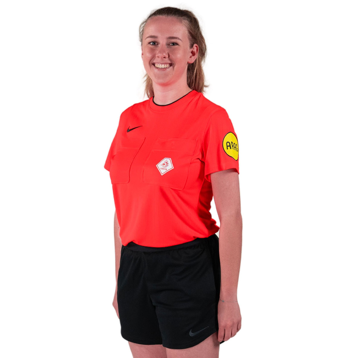 Nike KNVB Scheidsrechtersshirt 2024-2026 Dames Felrood Zwart