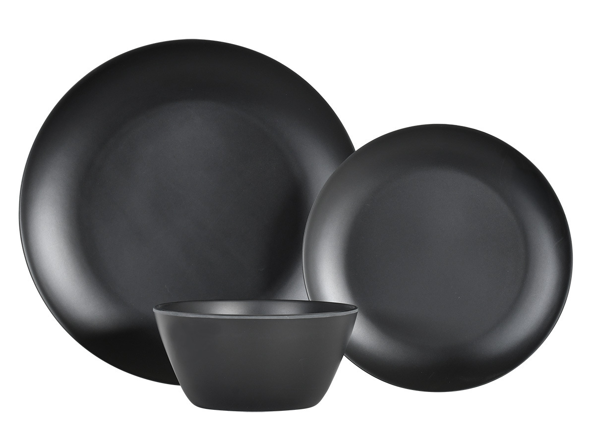 Obelink Matt Black serviesset - 12-delig