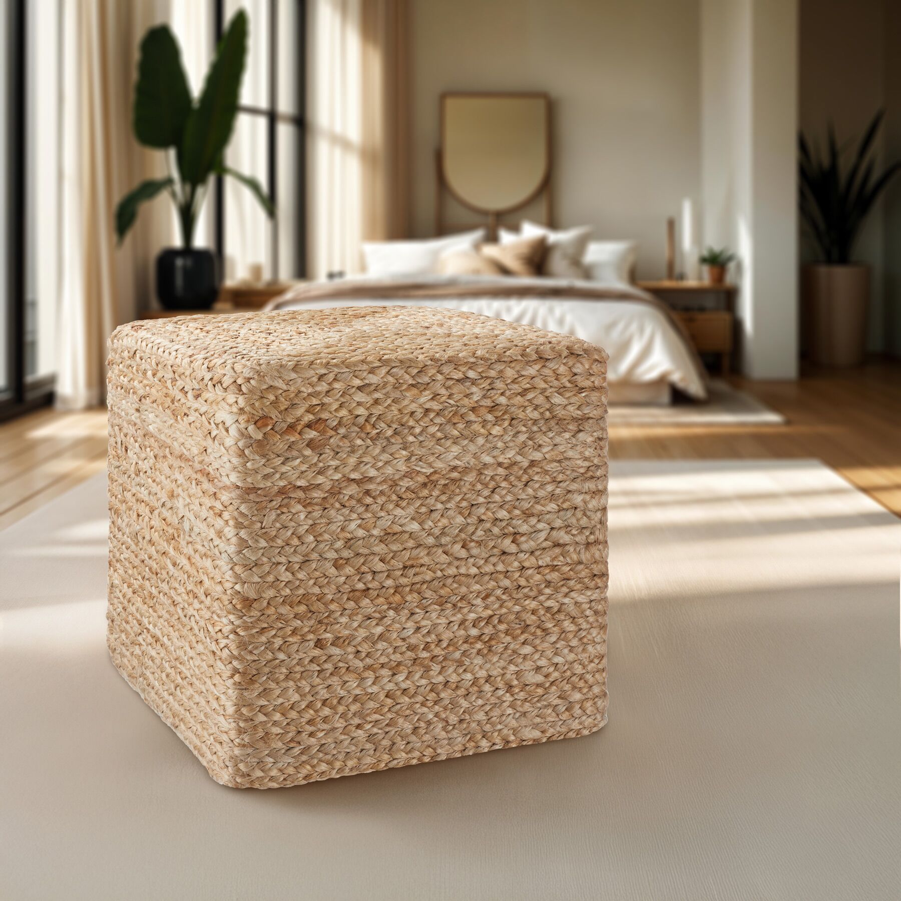 Handgefertigter Pouf Banno Cube