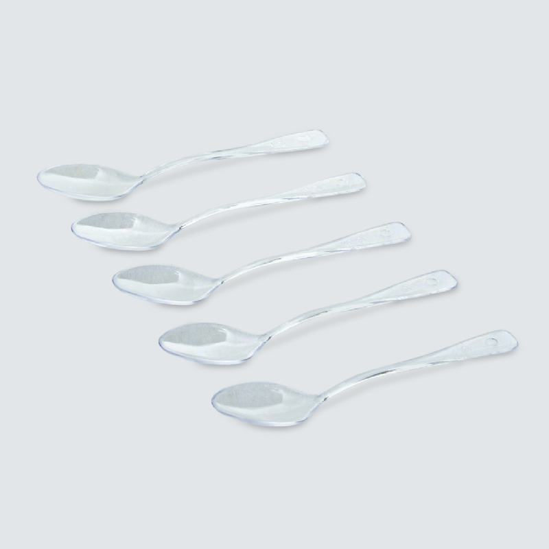 Lot de 50 mini cuillères transparentes