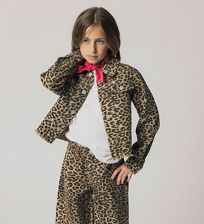 Name It Jakke - NkfOlivia - Sølver Mink/Leopard