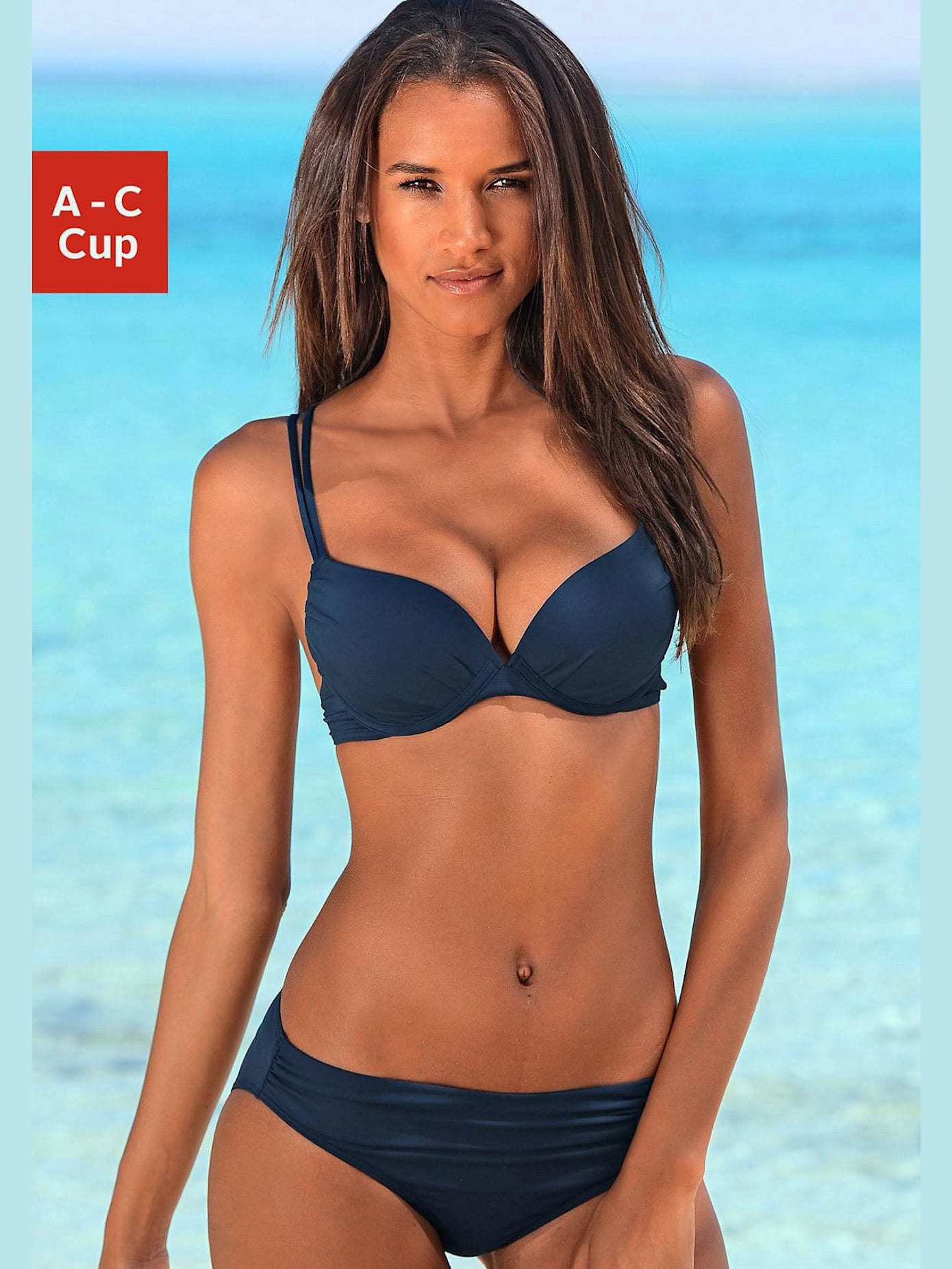 Bikini push-up accessoires couleur argenté
