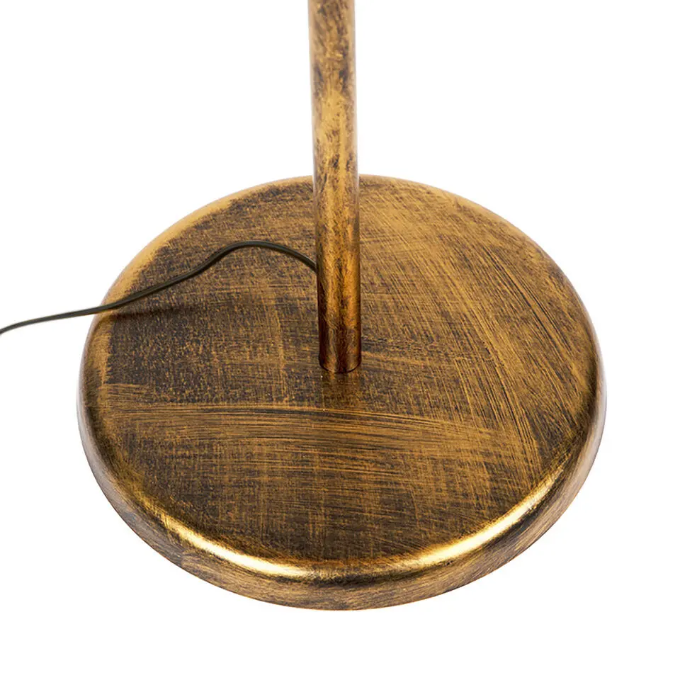 Qazqa vloerlampen botanica goudkleurig e27